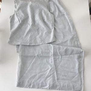 2 piece platinum evening dress